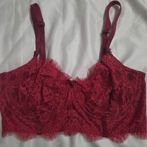 Elegant Red Lace Bralette